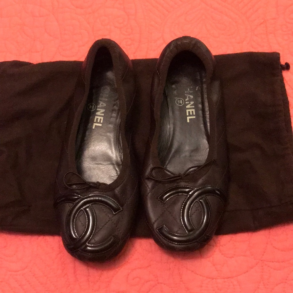 CHANEL Brown Flats 8.5